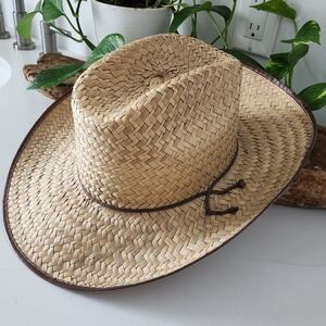 Stylish Tan Straw Cowboy Hat